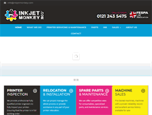 Tablet Screenshot of inkjetmonkey.com